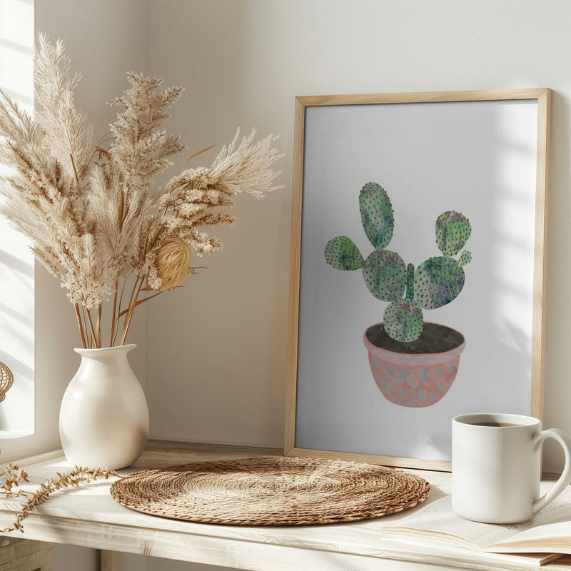 Boho scandi cactus 3 - Stretched Canvas, Poster or Fine Art Print I Heart Wall Art