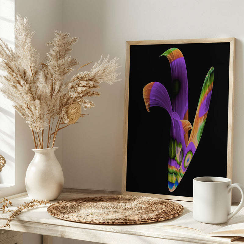 Digital Flower - Stretched Canvas, Poster or Fine Art Print I Heart Wall Art