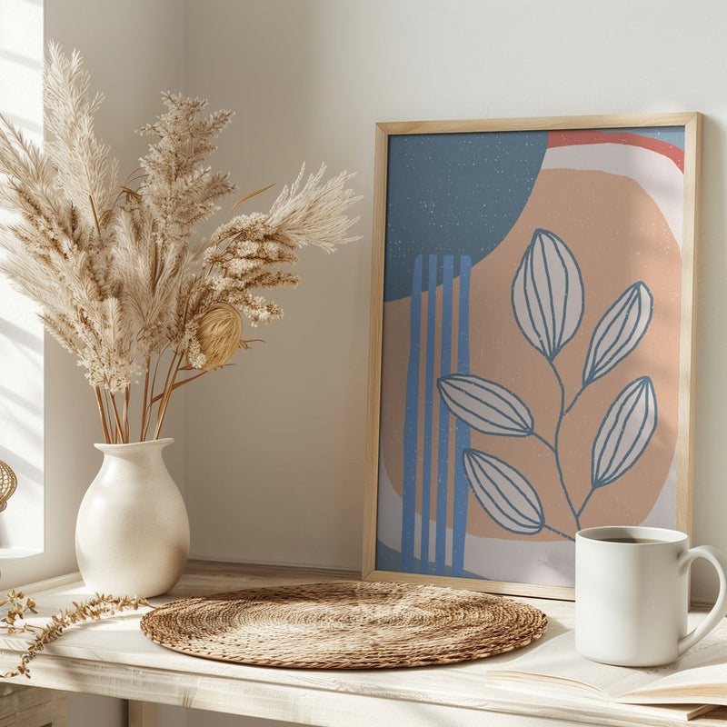 Botanical Plants and Sun - Stretched Canvas, Poster or Fine Art Print I Heart Wall Art