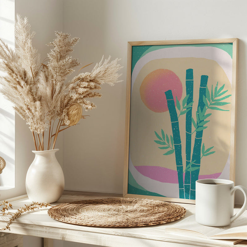 Bamboo in the Desert - Stretched Canvas, Poster or Fine Art Print I Heart Wall Art