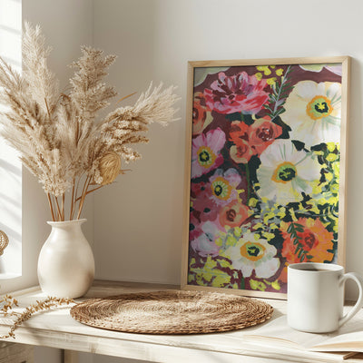 White Anemones - Stretched Canvas, Poster or Fine Art Print I Heart Wall Art