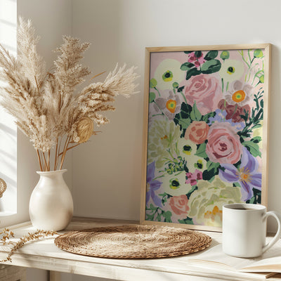 Romantic Bouqet - Stretched Canvas, Poster or Fine Art Print I Heart Wall Art