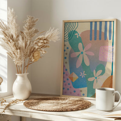 Abstraction of Flowers - Stretched Canvas, Poster or Fine Art Print I Heart Wall Art