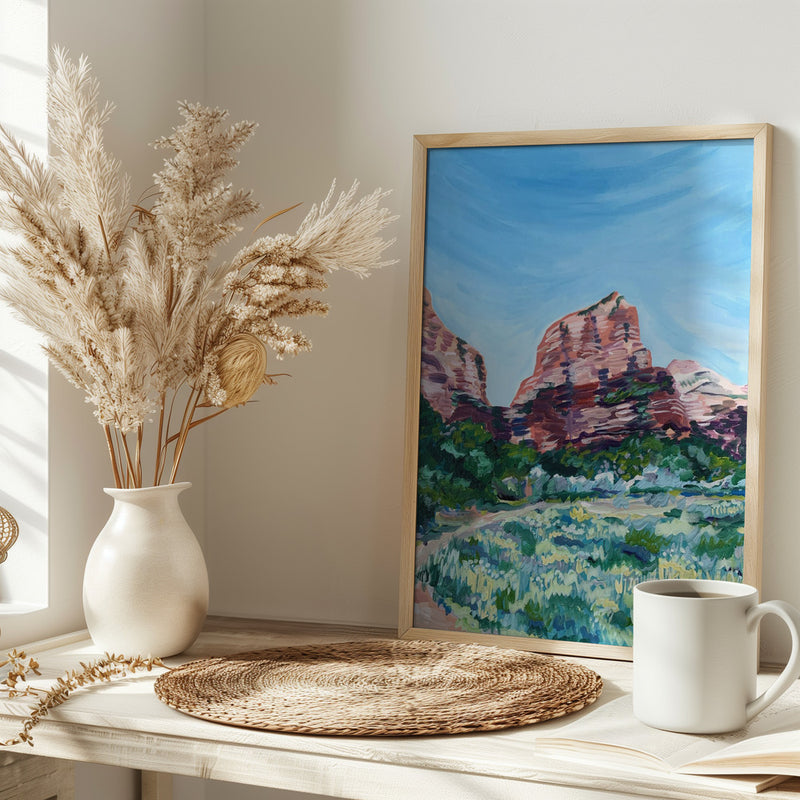 Angels Landing - Stretched Canvas, Poster or Fine Art Print I Heart Wall Art