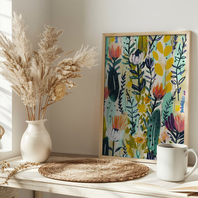 Rain Of Flowers - Stretched Canvas, Poster or Fine Art Print I Heart Wall Art