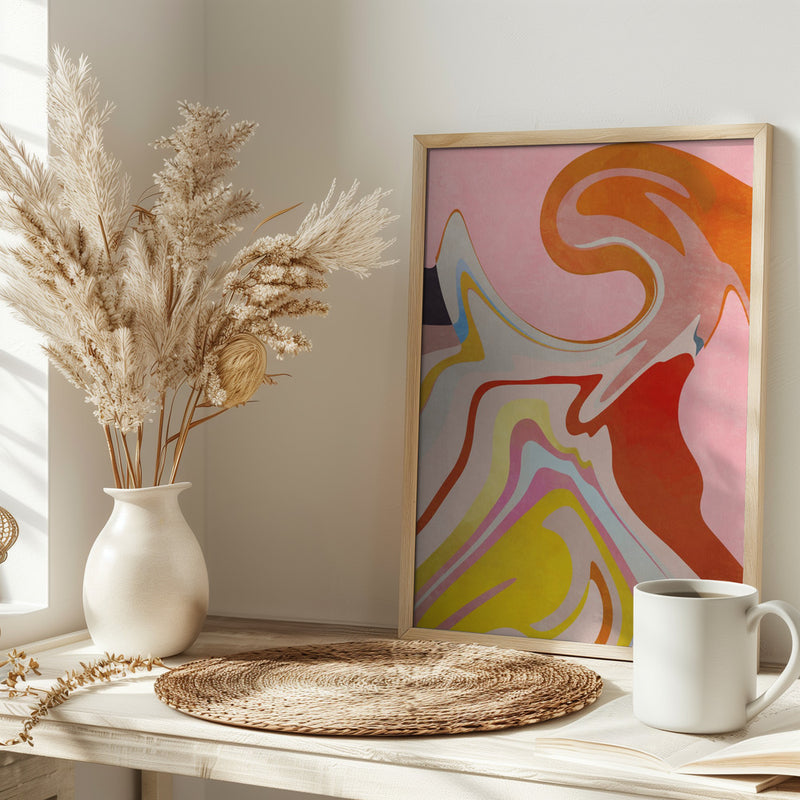 Organic Bauhaus Waved2 - Stretched Canvas, Poster or Fine Art Print I Heart Wall Art