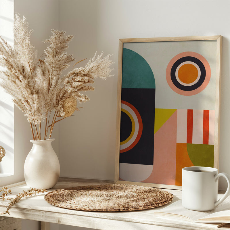 Playing Around Shapes 2 - Stretched Canvas, Poster or Fine Art Print I Heart Wall Art