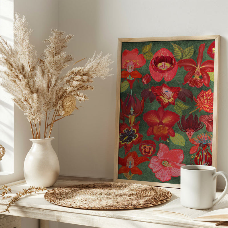 Final Eclectic Garden Copy 3.png - Stretched Canvas, Poster or Fine Art Print I Heart Wall Art