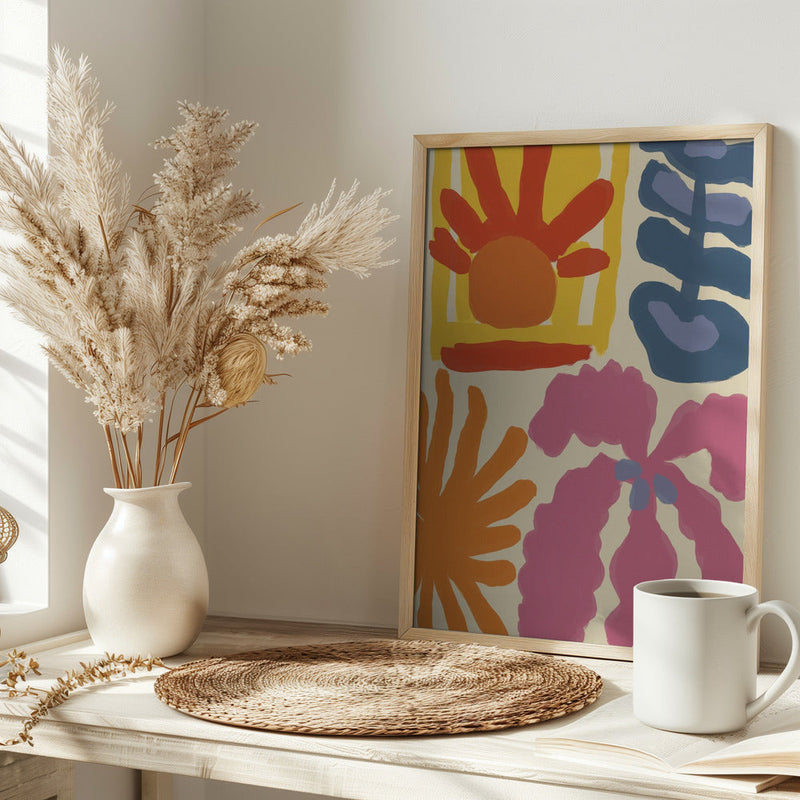 Happy Summer No 2 - Stretched Canvas, Poster or Fine Art Print I Heart Wall Art