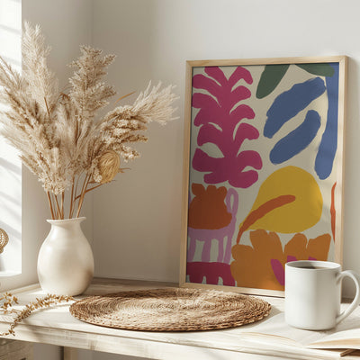 Happy Summer No 3 - Stretched Canvas, Poster or Fine Art Print I Heart Wall Art