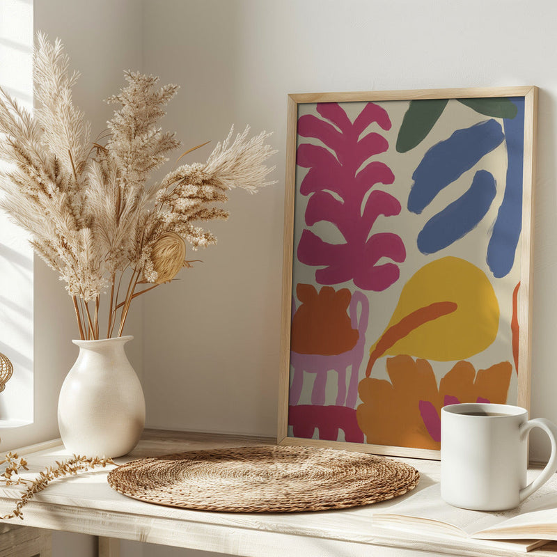 Happy Summer No 3 - Stretched Canvas, Poster or Fine Art Print I Heart Wall Art