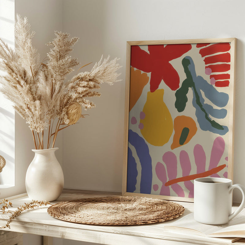 Happy Summer No 1 - Stretched Canvas, Poster or Fine Art Print I Heart Wall Art