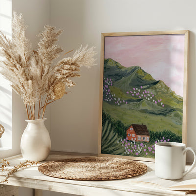 Mountain House - Stretched Canvas, Poster or Fine Art Print I Heart Wall Art