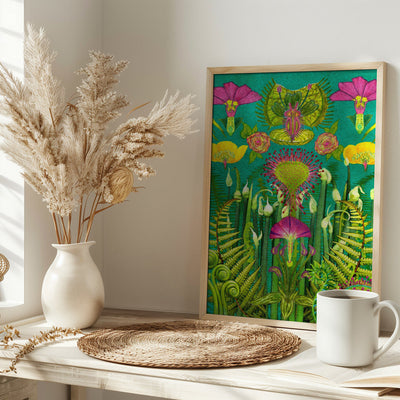 Electric Meadow.png - Stretched Canvas, Poster or Fine Art Print I Heart Wall Art