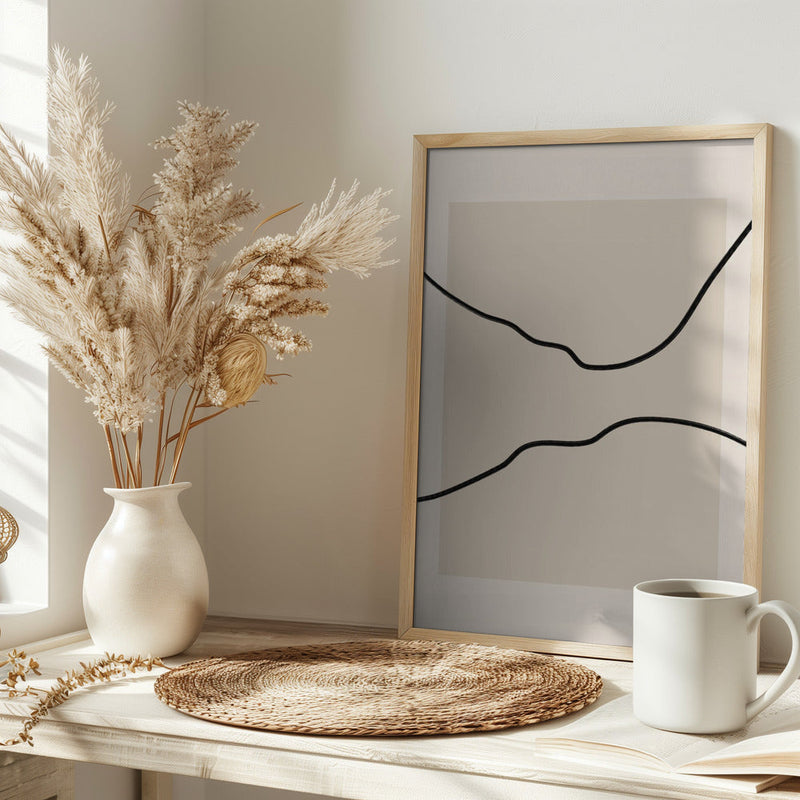 Soft Abstract Lines Art - Stretched Canvas, Poster or Fine Art Print I Heart Wall Art