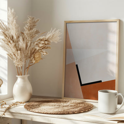 Abstract Geometric Art With Muted Tones - Stretched Canvas, Poster or Fine Art Print I Heart Wall Art