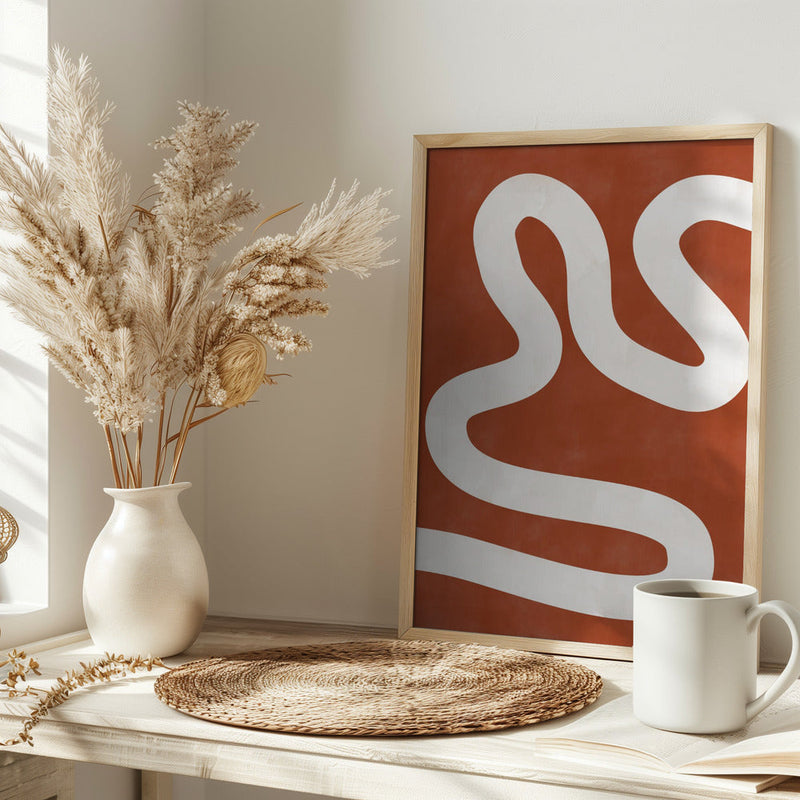 Crimson Pathways - Stretched Canvas, Poster or Fine Art Print I Heart Wall Art