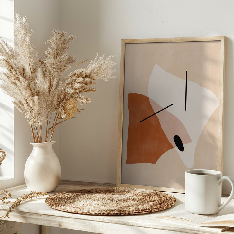 Geometric Shapes In Earthy Tones - Stretched Canvas, Poster or Fine Art Print I Heart Wall Art