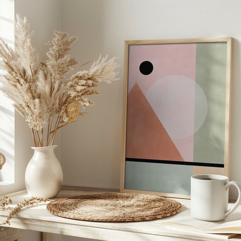 Geometric Shapes In Pastel Tones - Stretched Canvas, Poster or Fine Art Print I Heart Wall Art