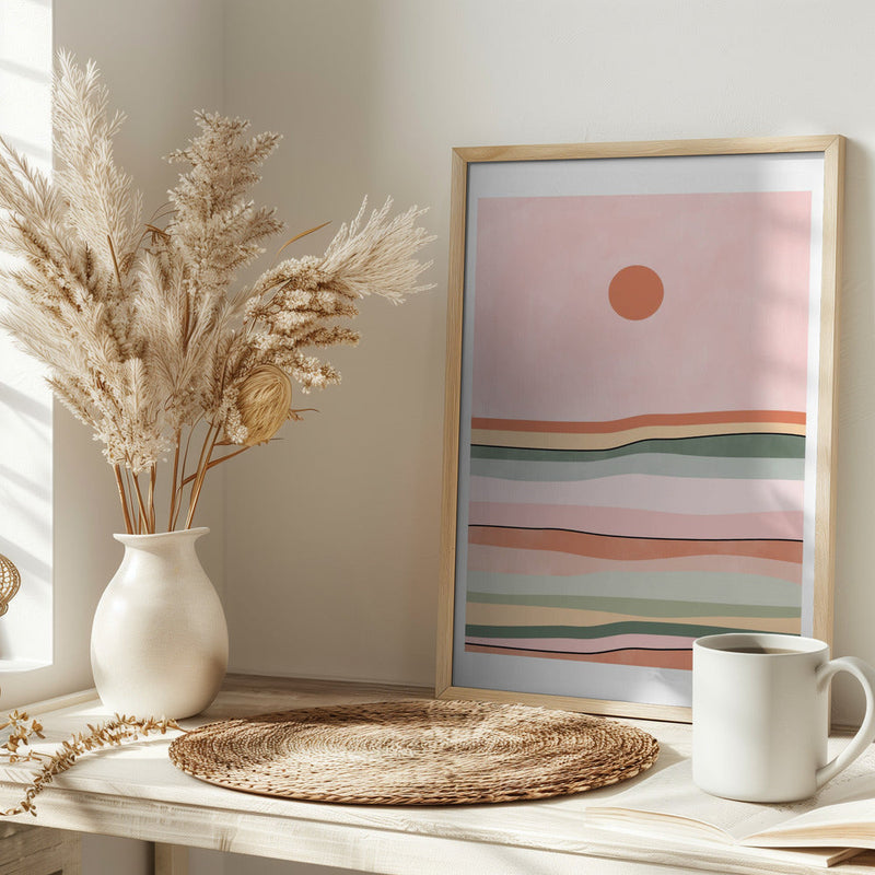 Serene Horizon Lines - Stretched Canvas, Poster or Fine Art Print I Heart Wall Art