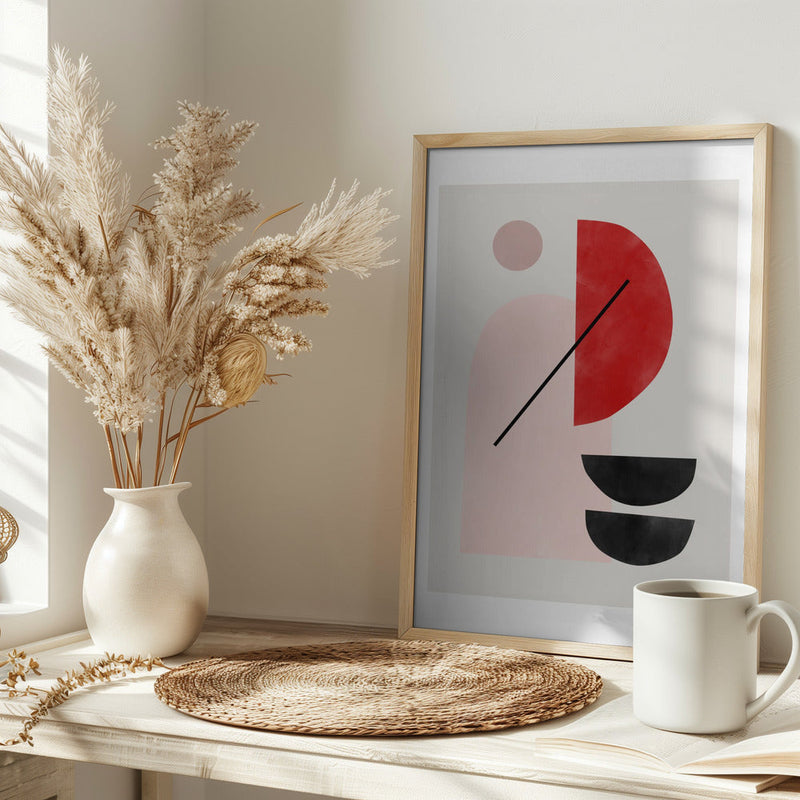 Geometric Shapes In A Minimalist Style - Stretched Canvas, Poster or Fine Art Print I Heart Wall Art