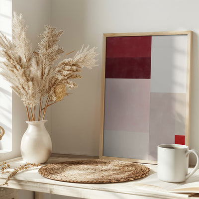 Crimson Hues Harmony - Stretched Canvas, Poster or Fine Art Print I Heart Wall Art