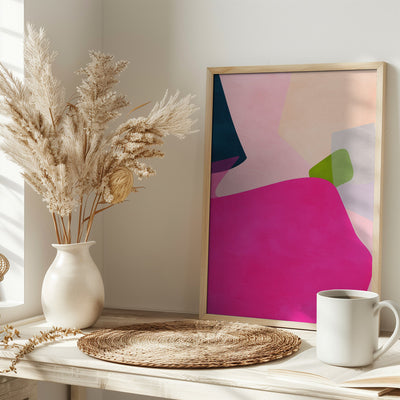 Pink pastel shape - Stretched Canvas, Poster or Fine Art Print I Heart Wall Art