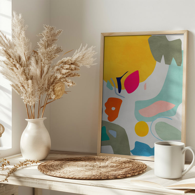 Landscape inspired cut out - Stretched Canvas, Poster or Fine Art Print I Heart Wall Art