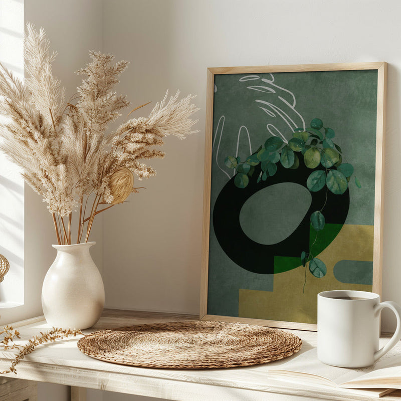 Leaves More 4 Greenery - Stretched Canvas, Poster or Fine Art Print I Heart Wall Art