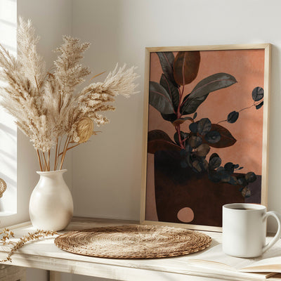 Leaves More 6 Red - Stretched Canvas, Poster or Fine Art Print I Heart Wall Art