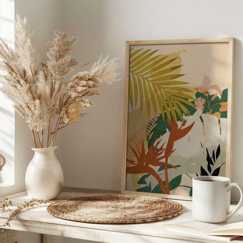 Leaves 24. Januar 2021 20 Hell - Stretched Canvas, Poster or Fine Art Print I Heart Wall Art