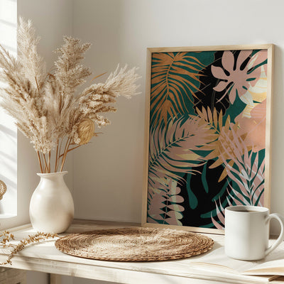 Leaves Summerly - Stretched Canvas, Poster or Fine Art Print I Heart Wall Art