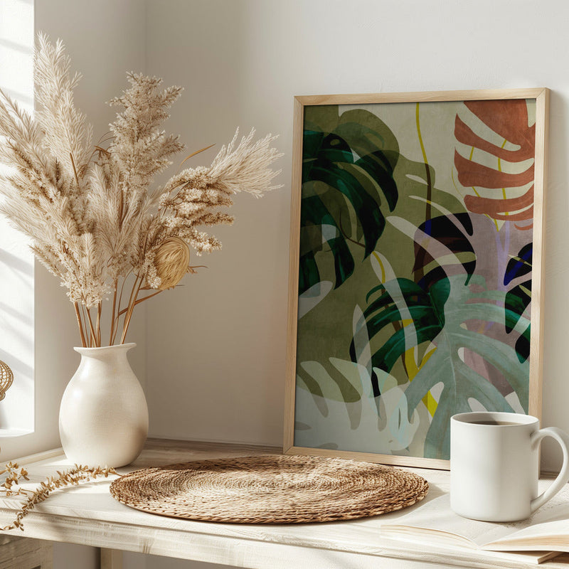 Leaves More 3 Kopie - Stretched Canvas, Poster or Fine Art Print I Heart Wall Art