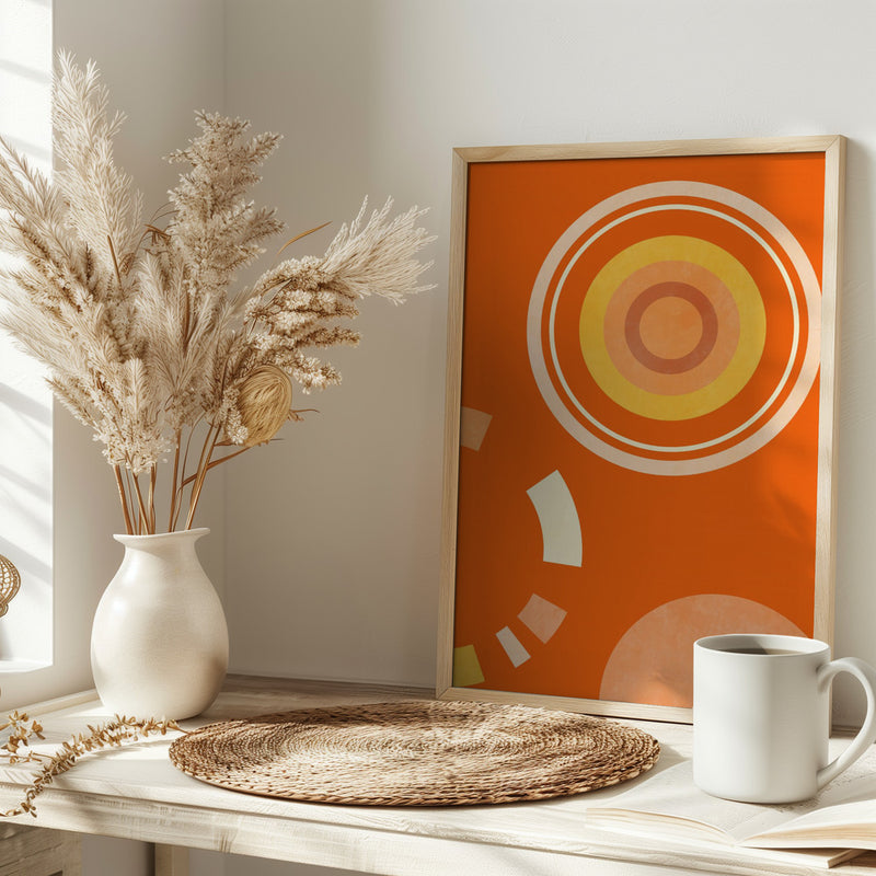 Spring Mid Rhapsody Orange 4 - Stretched Canvas, Poster or Fine Art Print I Heart Wall Art