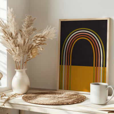 Geo Shapes Fall 21 Rainbow Arc - Stretched Canvas, Poster or Fine Art Print I Heart Wall Art