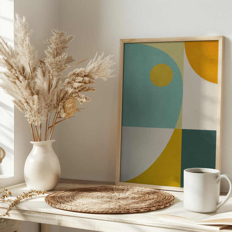 Rainbow Plus Shapes10 - Stretched Canvas, Poster or Fine Art Print I Heart Wall Art