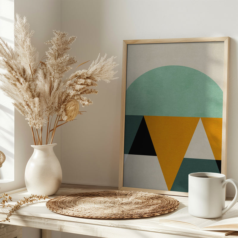 Rainbow Plus Shapes4 - Stretched Canvas, Poster or Fine Art Print I Heart Wall Art