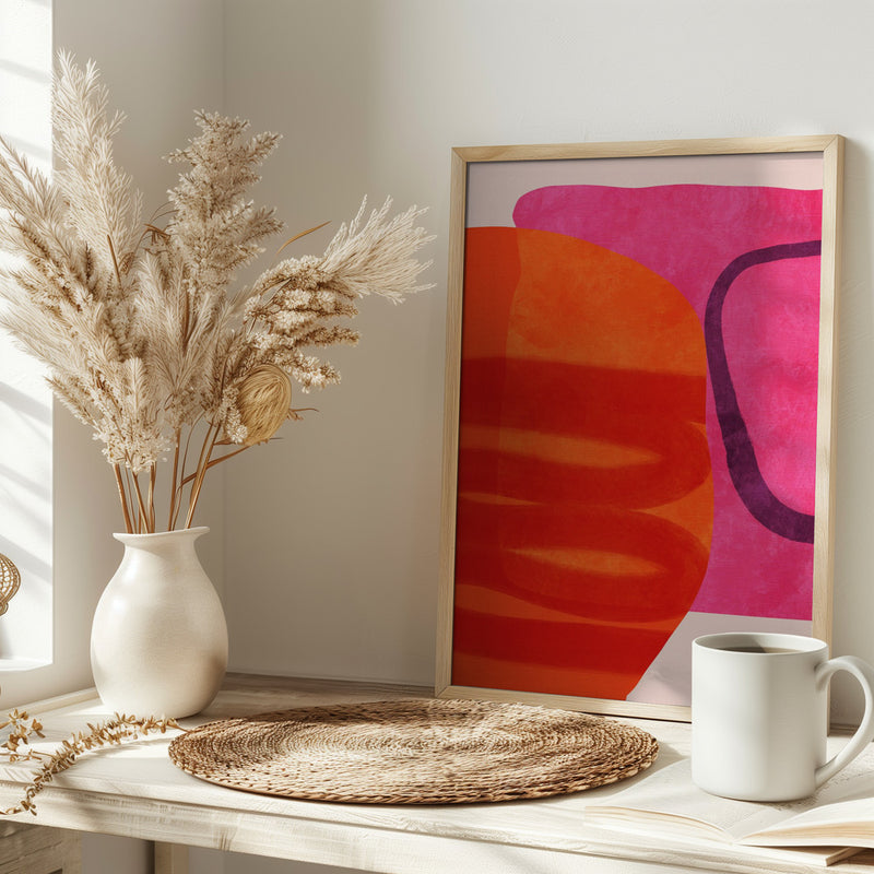 Painted Lines 4 Kopie - Stretched Canvas, Poster or Fine Art Print I Heart Wall Art