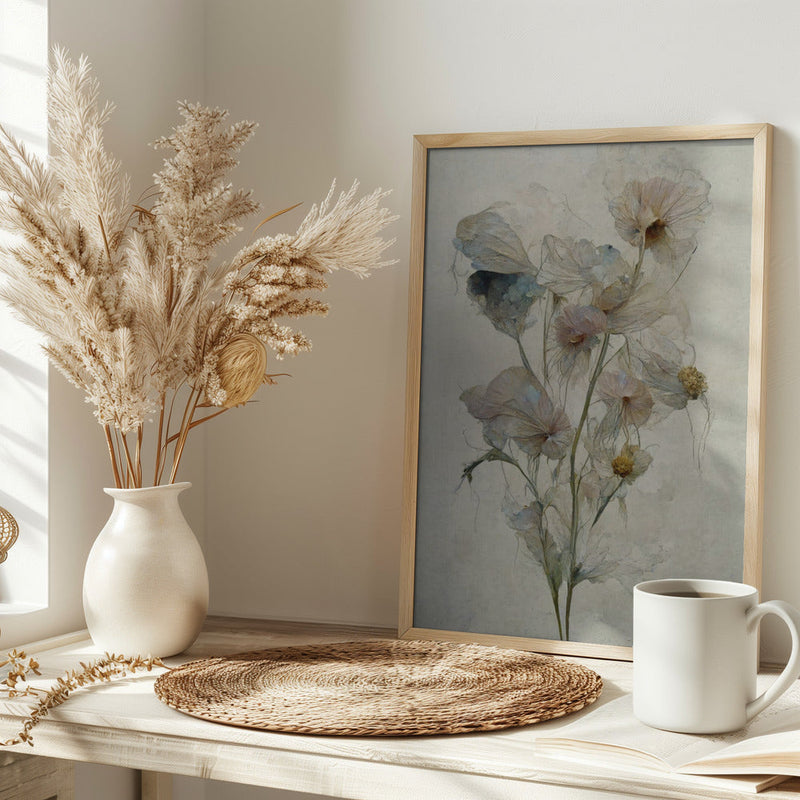 Fragile Flowers - Stretched Canvas, Poster or Fine Art Print I Heart Wall Art