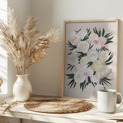 Dara bouquet in beige - Stretched Canvas, Poster or Fine Art Print I Heart Wall Art