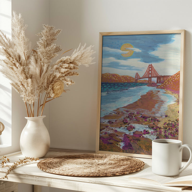 By the Bridge - Stretched Canvas, Poster or Fine Art Print I Heart Wall Art
