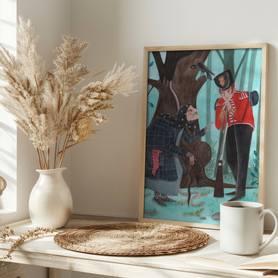 Fairy tale soldier and the witch - Stretched Canvas, Poster or Fine Art Print I Heart Wall Art