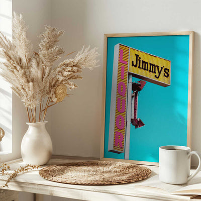 Jimmy's Liquor Sign - Stretched Canvas, Poster or Fine Art Print I Heart Wall Art