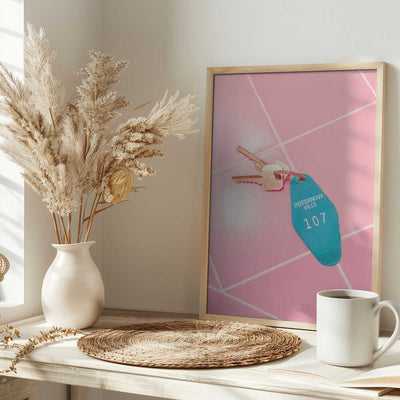 Motel Room Keys - Stretched Canvas, Poster or Fine Art Print I Heart Wall Art