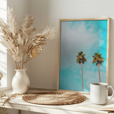 Twin Palms - Stretched Canvas, Poster or Fine Art Print I Heart Wall Art