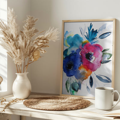 Floralno9 - Stretched Canvas, Poster or Fine Art Print I Heart Wall Art