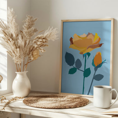 Popart Rose Iii - Stretched Canvas, Poster or Fine Art Print I Heart Wall Art