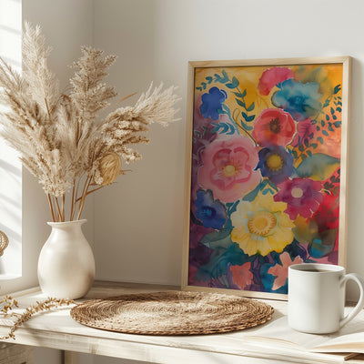 Watercolor Floral No. 6 - Stretched Canvas, Poster or Fine Art Print I Heart Wall Art