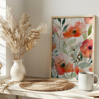 Watercolor Floral No. 10 - Stretched Canvas, Poster or Fine Art Print I Heart Wall Art