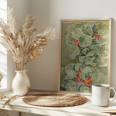 Nasturtium Tapestry - Stretched Canvas, Poster or Fine Art Print I Heart Wall Art